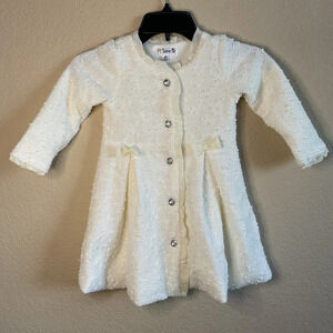 Nanette‎ Girls 3/4 Sleeve Holiday Button Down Dress Size 3T